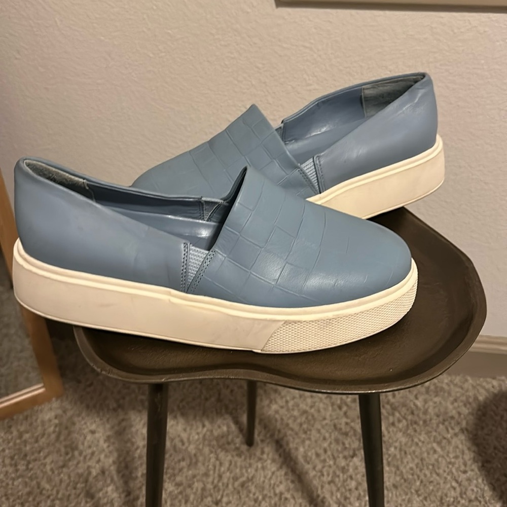 Size 9 
Vince Camuto sky blue sneakers